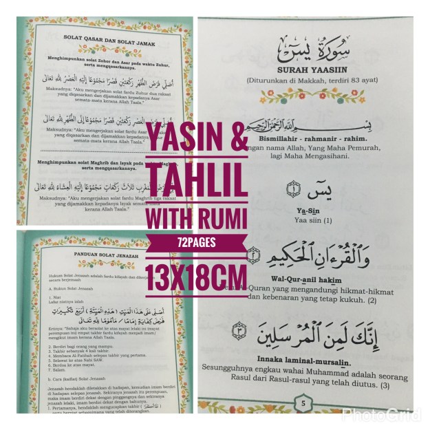 Buku yasin beserta rumi